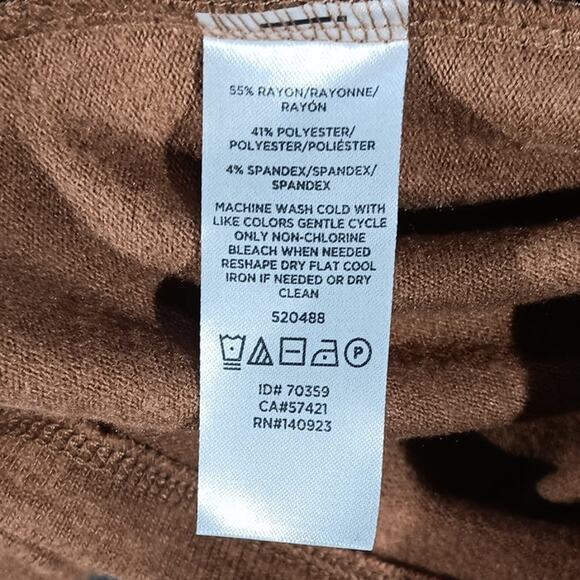 LOFT Outlet Cowl Neck Knit Top XL Brown | NWT Cozy Fall Layer - Picture 3 of 5